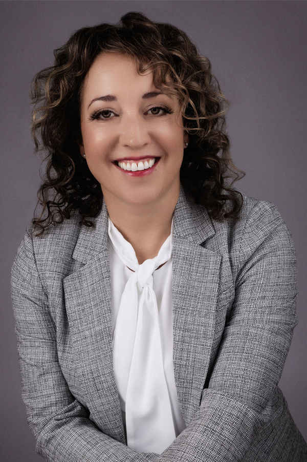 a close-up of a woman smiling