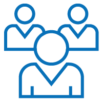 blue icon of three preneed agents